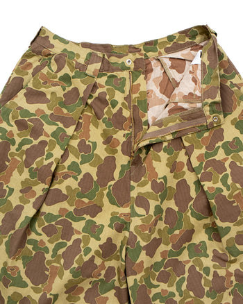 Kapital Hunter-Camo Herringbone KOME-KOME Jorts (Shallow)