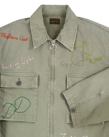 Kapital Herringbone Hunter Drizzler Jacket, Memorial Embroidery