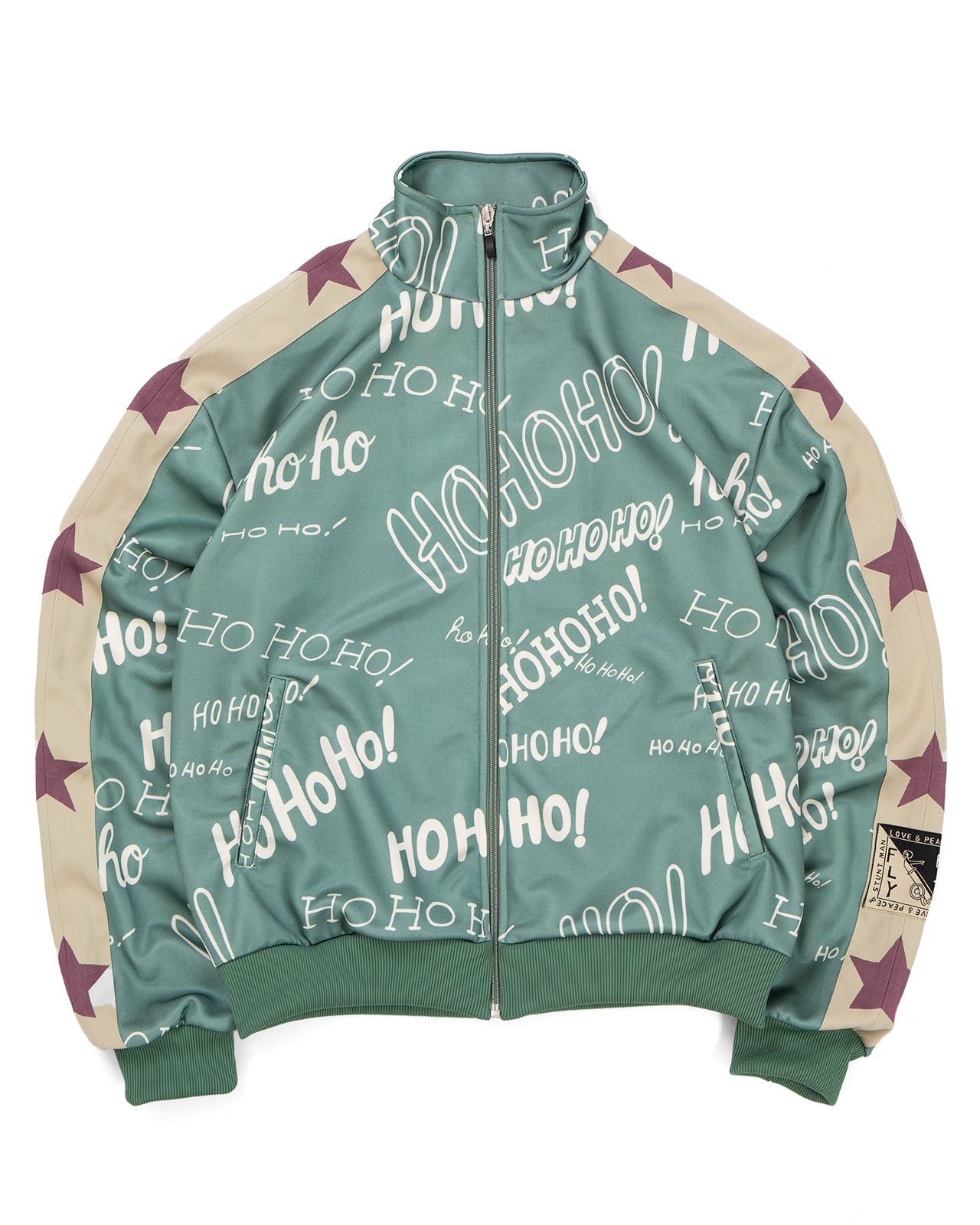 Kapital Smooth Jersey HO-HO-HO Track Jacket, Green