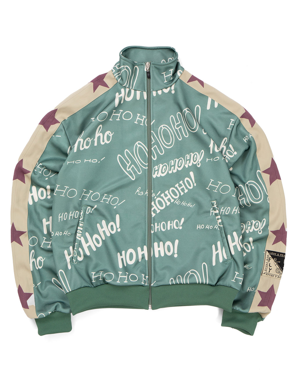 Kapital Smooth Jersey HO-HO-HO Track Jacket, Green