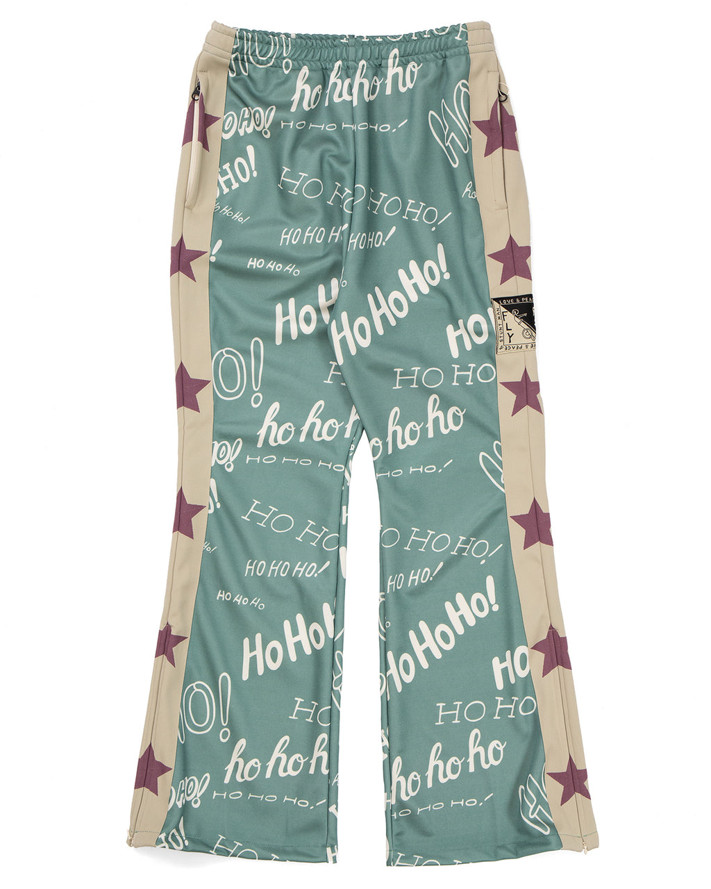 Kapital Smooth Jersey HO-HO-HO Track Pants, Green