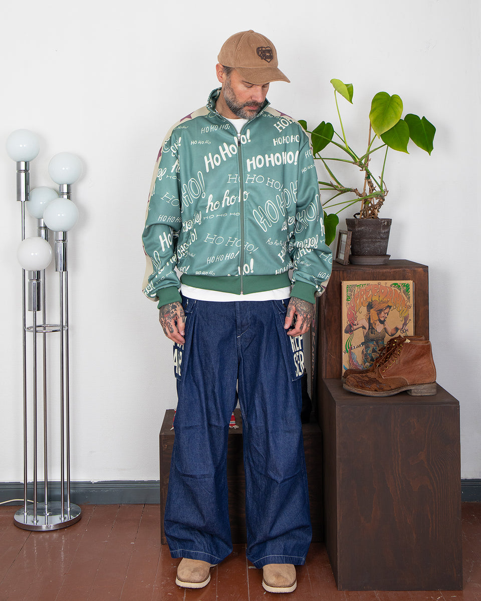 Kapital Smooth Jersey HO-HO-HO Track Jacket, Green