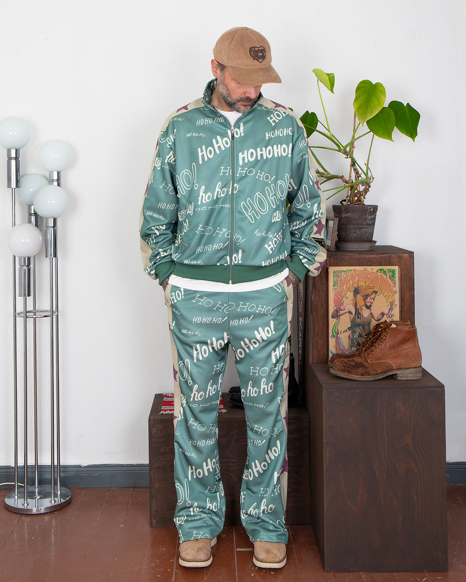 Kapital Smooth Jersey HO-HO-HO Track Pants, Green