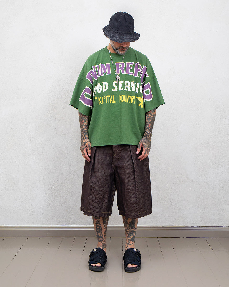 Kapital Century Denim KOME-KOME Jorts (Shallow), No. 5