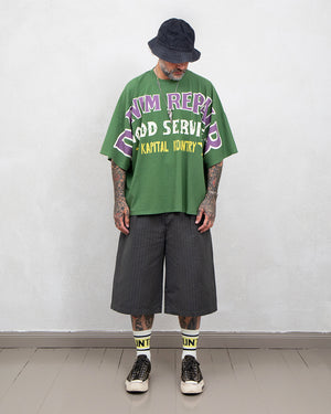 Kapital Jersey Huge T-Shirt, Denim Repair, Green – Pancho And
