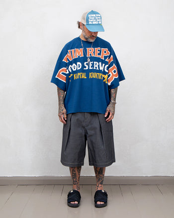 Kapital Jersey Huge T-Shirt, Denim Repair, Navy