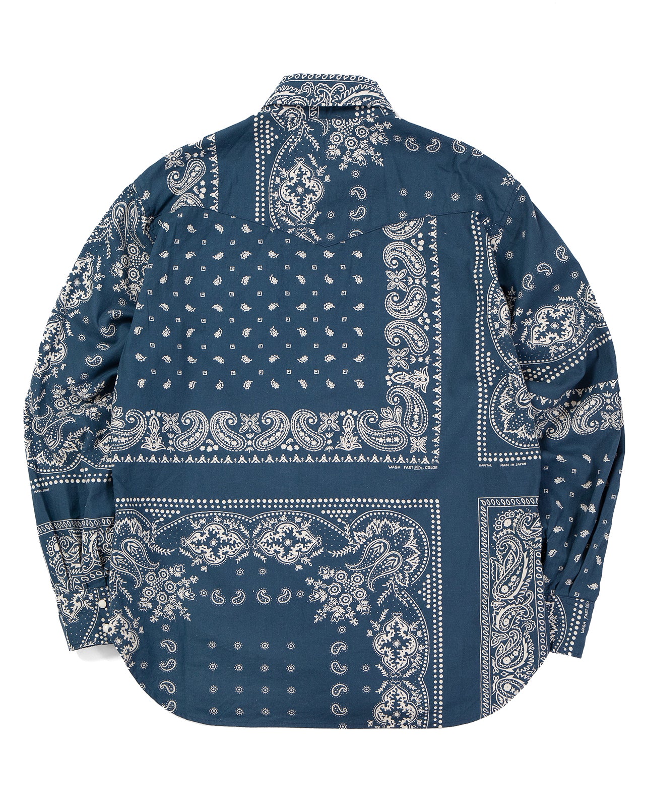 Kapital Viyella Flannel Bandanna Husky Western Shirt, Navy