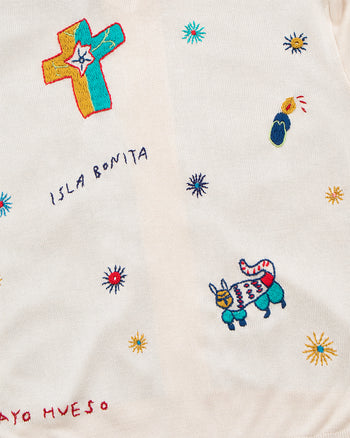 Kapital Knit x Chambray Polo Shirt, Isla Bonita