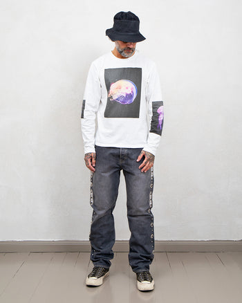 Kapital 20/-Jersey Crew Long Sleeve T, Colorful Jellyfish