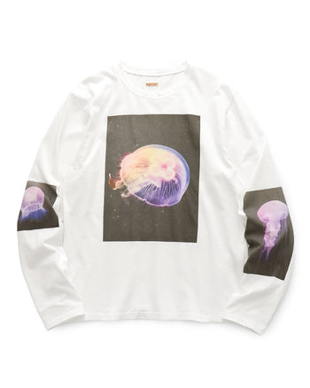 Kapital 20/-Jersey Crew Long Sleeve T, Colorful Jellyfish