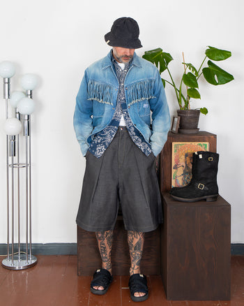 Kapital Century Denim KOME-KOME Jorts (Shallow), No. 7