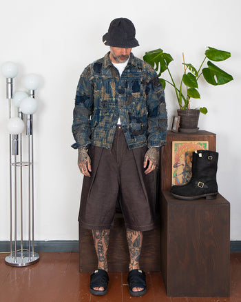 Kapital Century Denim KOME-KOME Jorts (Shallow), No. 5