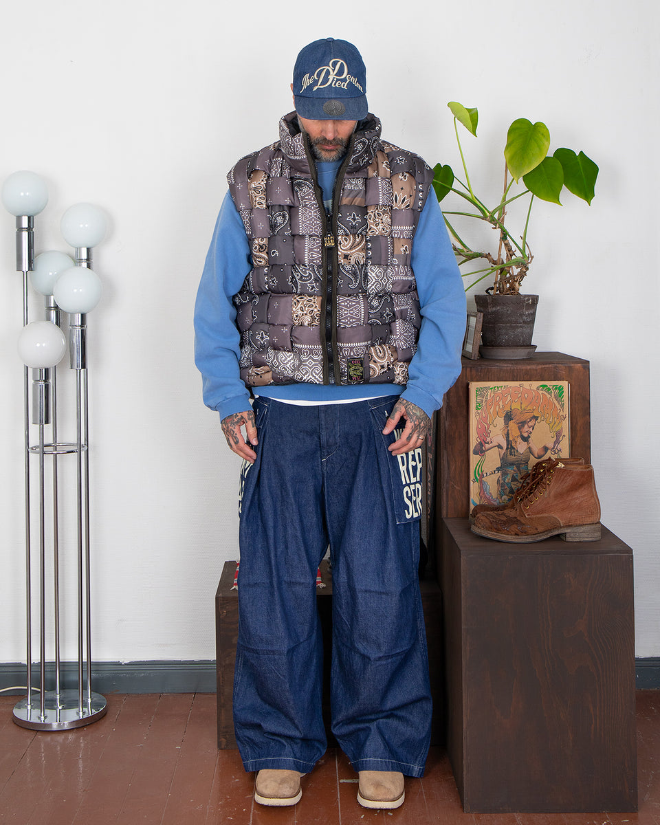 Kapital 11.5oz Denim Jumbo Monkey Pants (Factory-Repair & Embroidery)