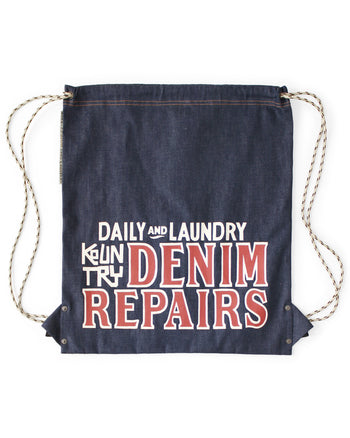 Kapital 8oz Denim Knapsac, Denim Repairs