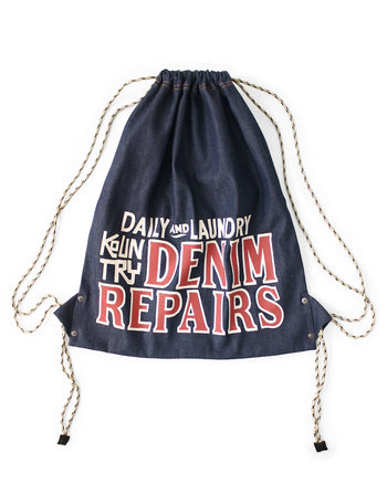 Kapital 8oz Denim Knapsac, Denim Repairs