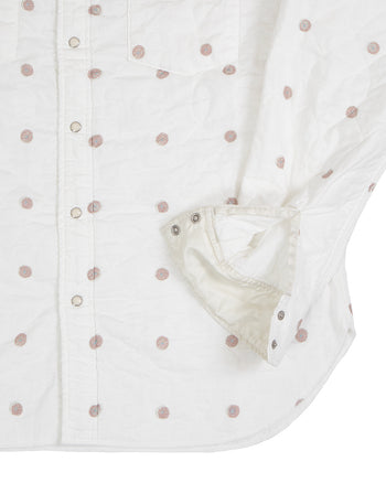 Kapital Cotton Quilting Mamemon Husky Western Shirt, White