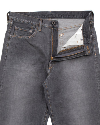 Kapital 14oz Black x Black Denim 5P Monkey TH, ZIP Version