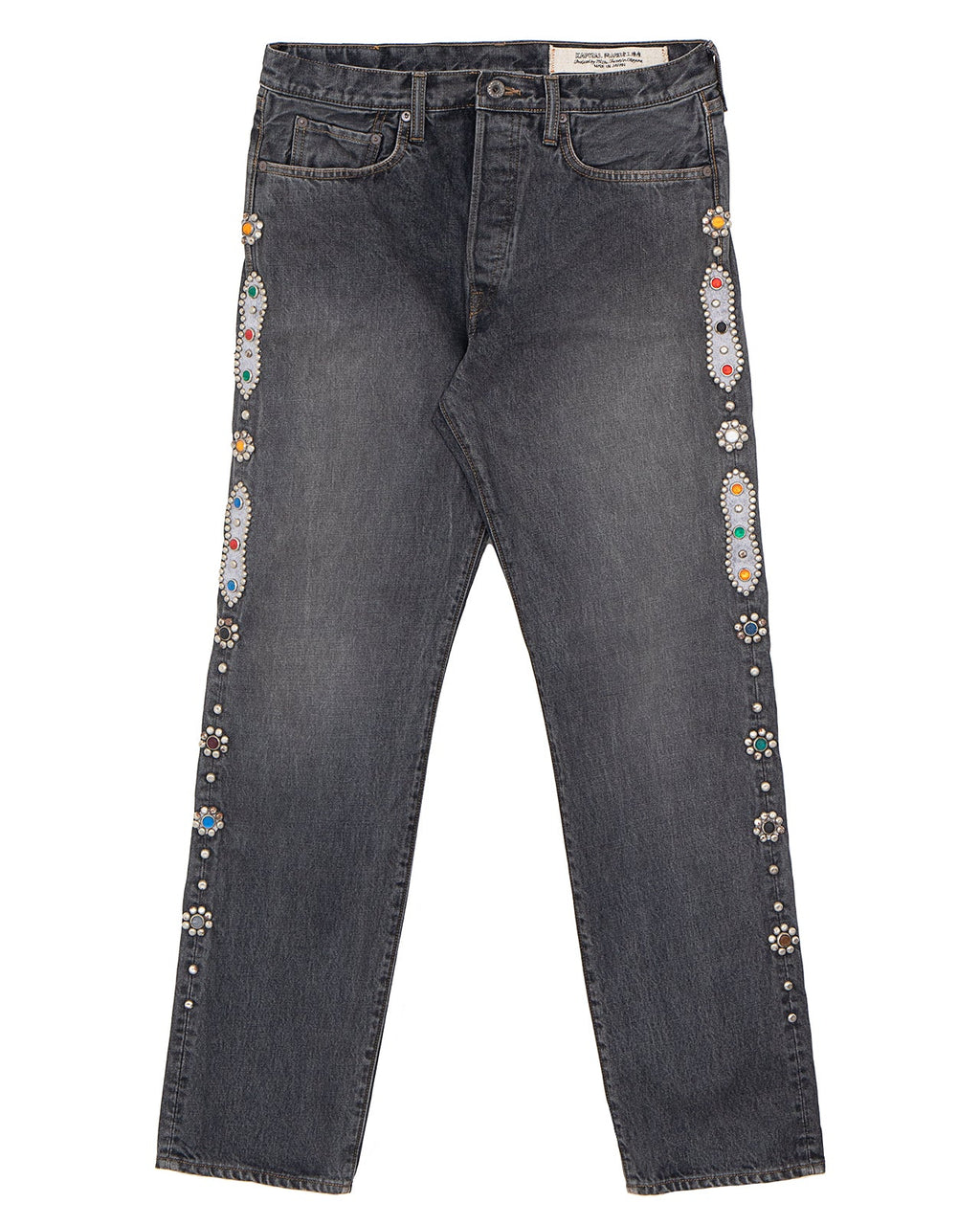 Kapital 14oz Black Denim 5P Monkey TH (Zip) Pants