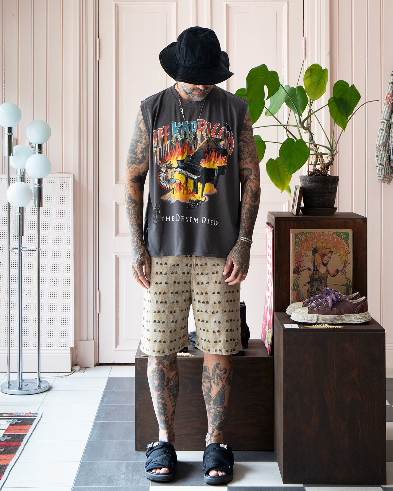 Kapital Cotton Tume-Bashoh Shorts Pants