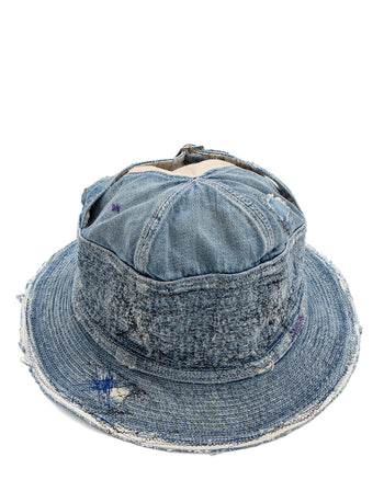 Kapital 11,5oz Denim The Old Man And The Sea Hat (Crash Remake)
