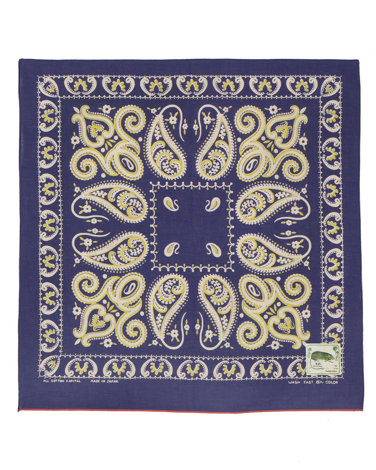 Kapital Fastcolor Selvedge Bandana, Sambo Paisely, Purple