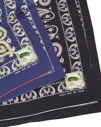 Kapital Fastcolor Selvedge Bandana, Sambo Paisely, Purple