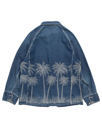 Kapital 12oz Palm-Tree Jacquard Denim Coverall