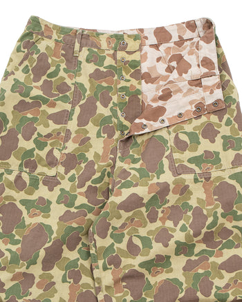 Kapital Hunter Camo Herringbone Reversible Fatigue Baggy Pants