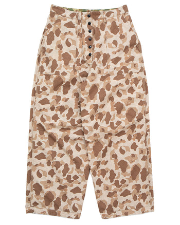 Kapital Hunter Camo Herringbone Reversible Fatigue Baggy Pants