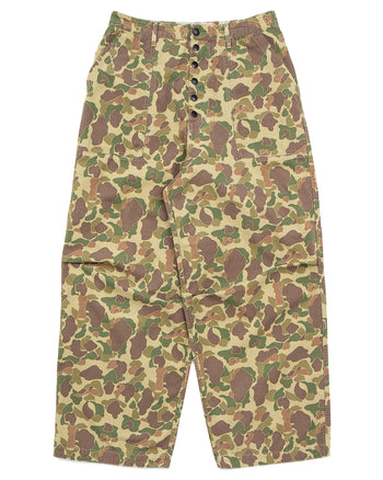 Kapital Hunter Camo Herringbone Reversible Fatigue Baggy Pants
