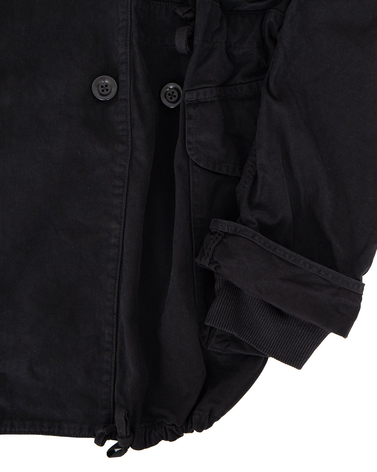 Kapital Katsuragi Cotton Ring Coat, Black