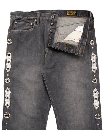 Kapital 14oz Black Denim 5P Monkey Cisco, Studs 2026