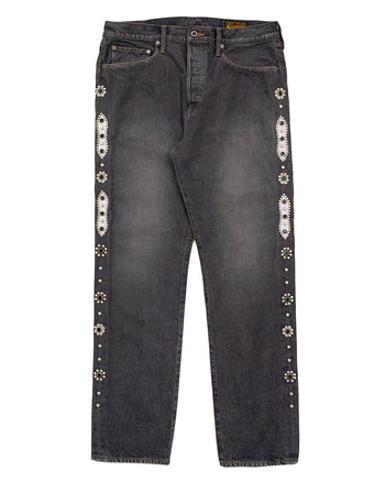 Kapital 14oz Black Denim 5P Monkey Cisco, Studs 2026