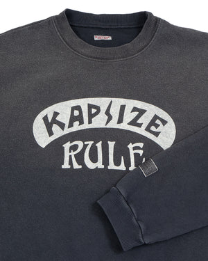 Kapital Knit Crew Sweater (KAPSIZE RULEpt), Black - Panchoandlefty