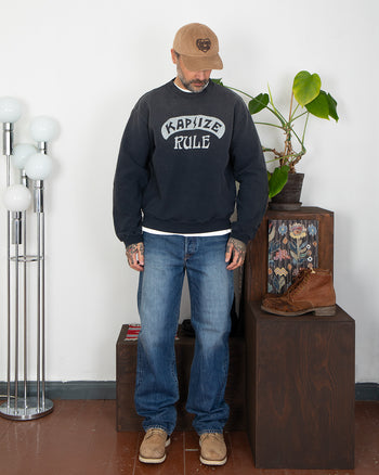 Kapital Knit Crew Sweater (KAPSIZE RULEpt), Black