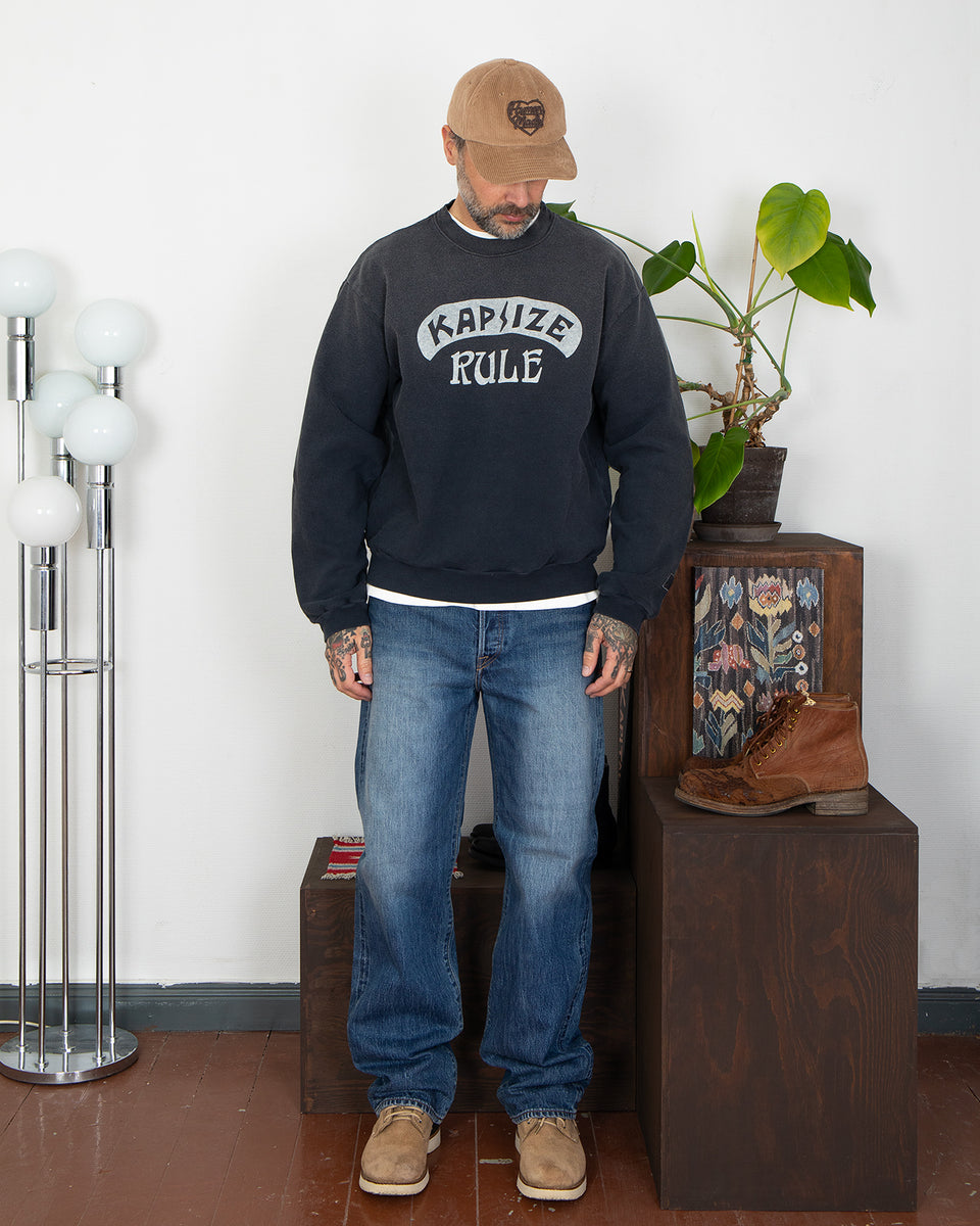 Kapital Knit Crew Sweater (KAPSIZE RULEpt), Black