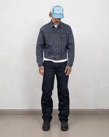 Kapital 14oz Black x Black Denim 5P Monkey TH, ZIP Version