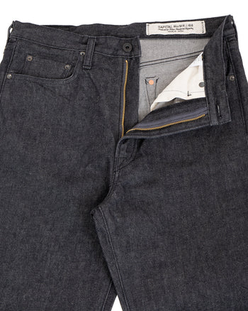 Kapital 14oz Black Denim 5P Monkey TH, ZIP Version