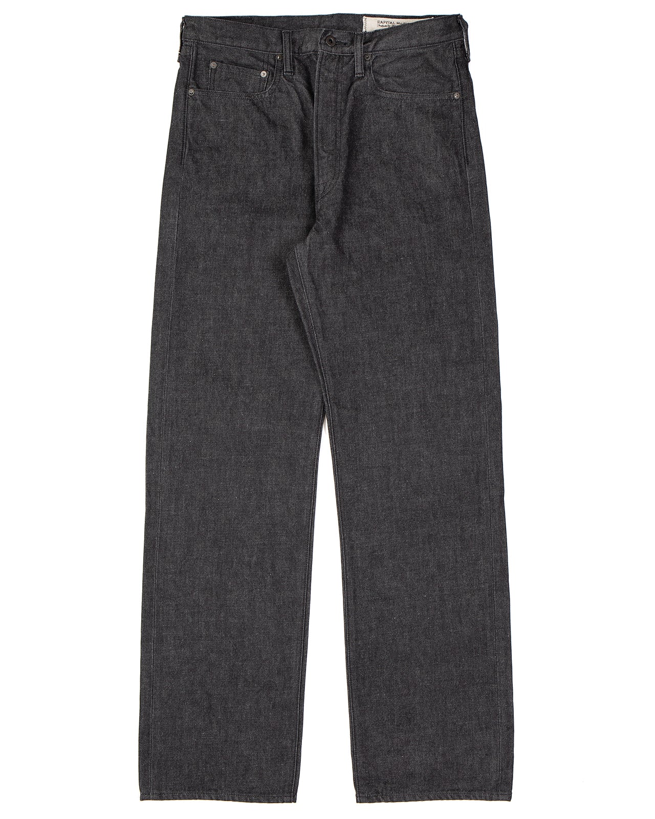 Kapital 14oz Black Denim 5P Monkey TH, ZIP Version