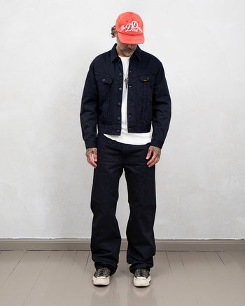 Kapital 14oz Black x Black Denim 5P Monkey TH, ZIP Version