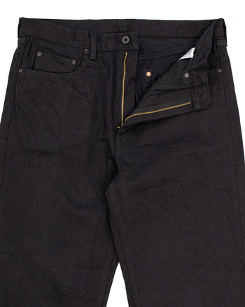 Kapital 14oz Black x Black Denim 5P Monkey TH, ZIP Version