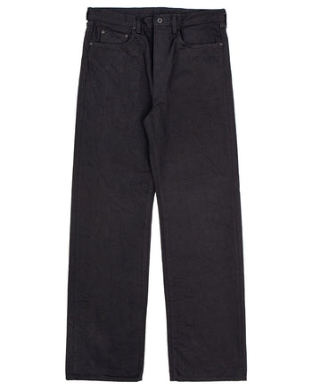 Kapital 14oz Black x Black Denim 5P Monkey TH, ZIP Version