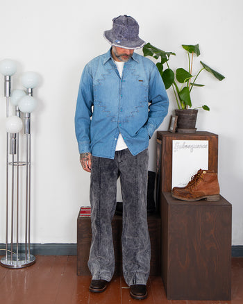 Kapital 8oz Denim Thunderbird Husky Western Shirt