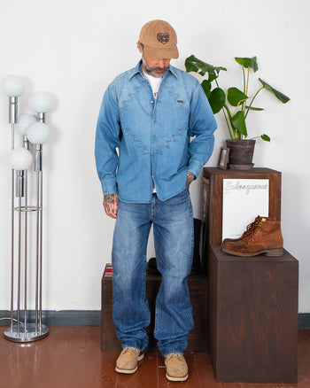 Kapital 8oz Denim Thunderbird Husky Western Shirt