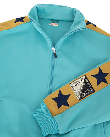 Kapital Smooth Jersey Track Jacket, Stand Man & Woman, Turquoise