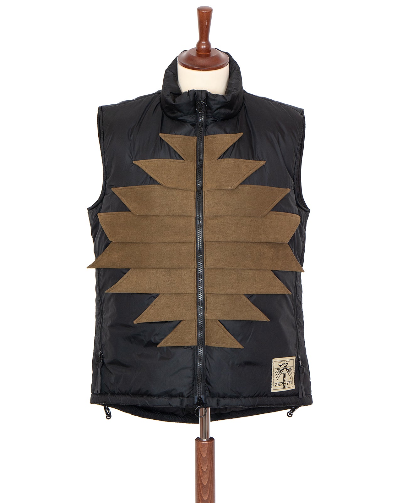 Kapital Nylon Zepher Fishing Vest, Black