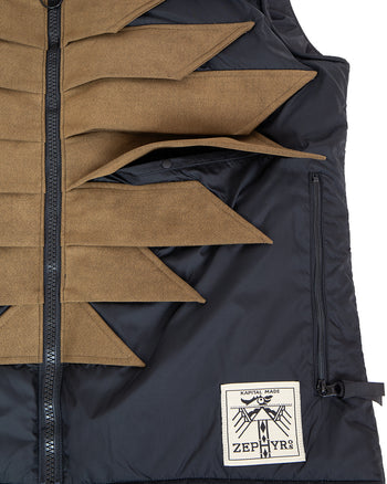 Kapital Nylon Zepher Fishing Vest, Black