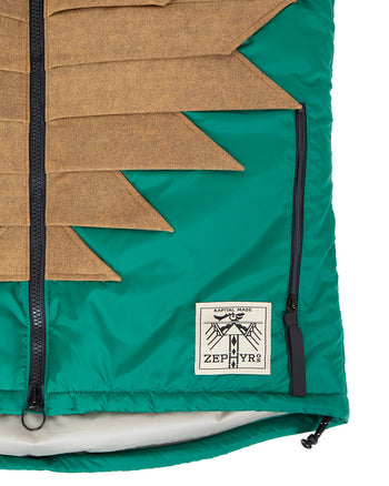 Kapital Nylon Zepher Fishing Vest, Green