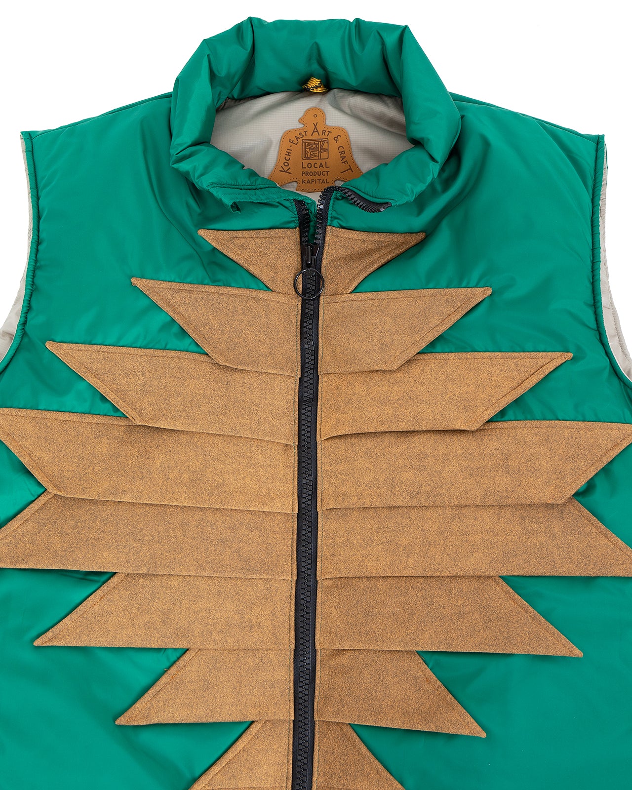 Kapital Nylon Zepher Fishing Vest, Green