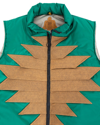 Kapital Nylon Zepher Fishing Vest, Green